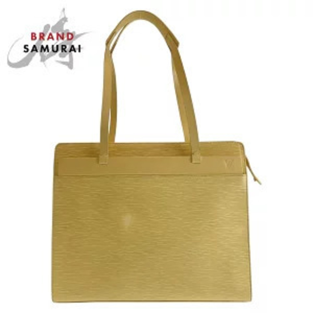 Louis Vuitton Epi Croisette Vanilla Yellow Leather Tote Bag Shoulder